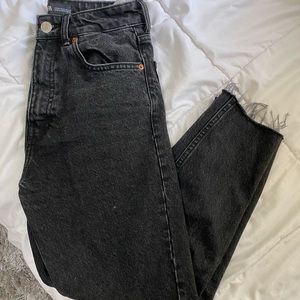 Black zara high waisted mom jeans